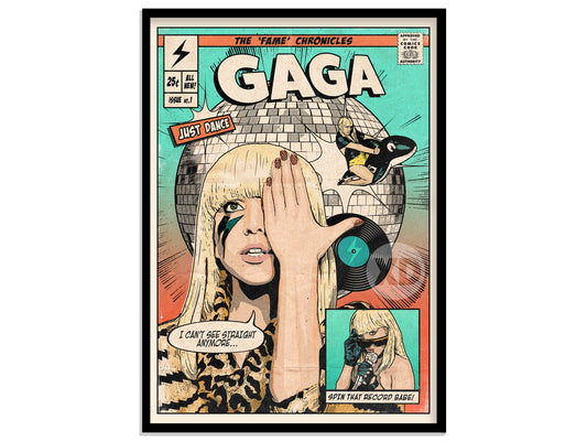 Lady Gaga Print - Just Dance Comic Cover Art
