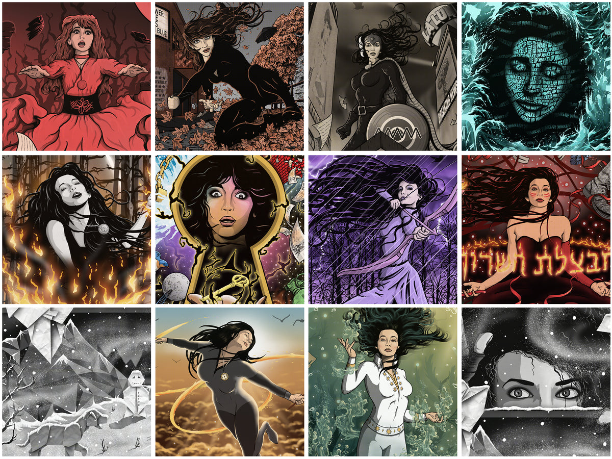 Kate Bush Album Collection - 11 Comic Cover Art Prints
