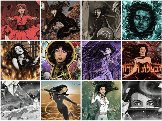 Kate Bush Album Collection - 11 Comic Cover Art Prints