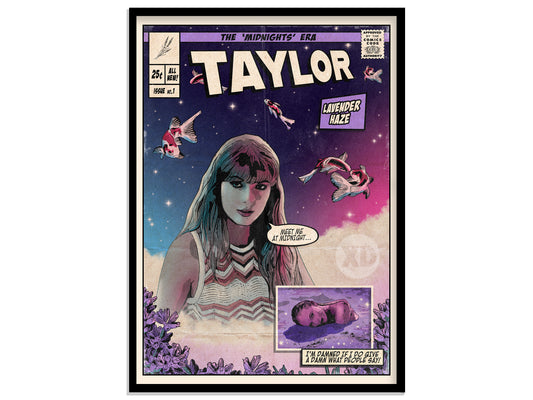 Taylor Swift Print - Lavender Haze Comic Cover Art