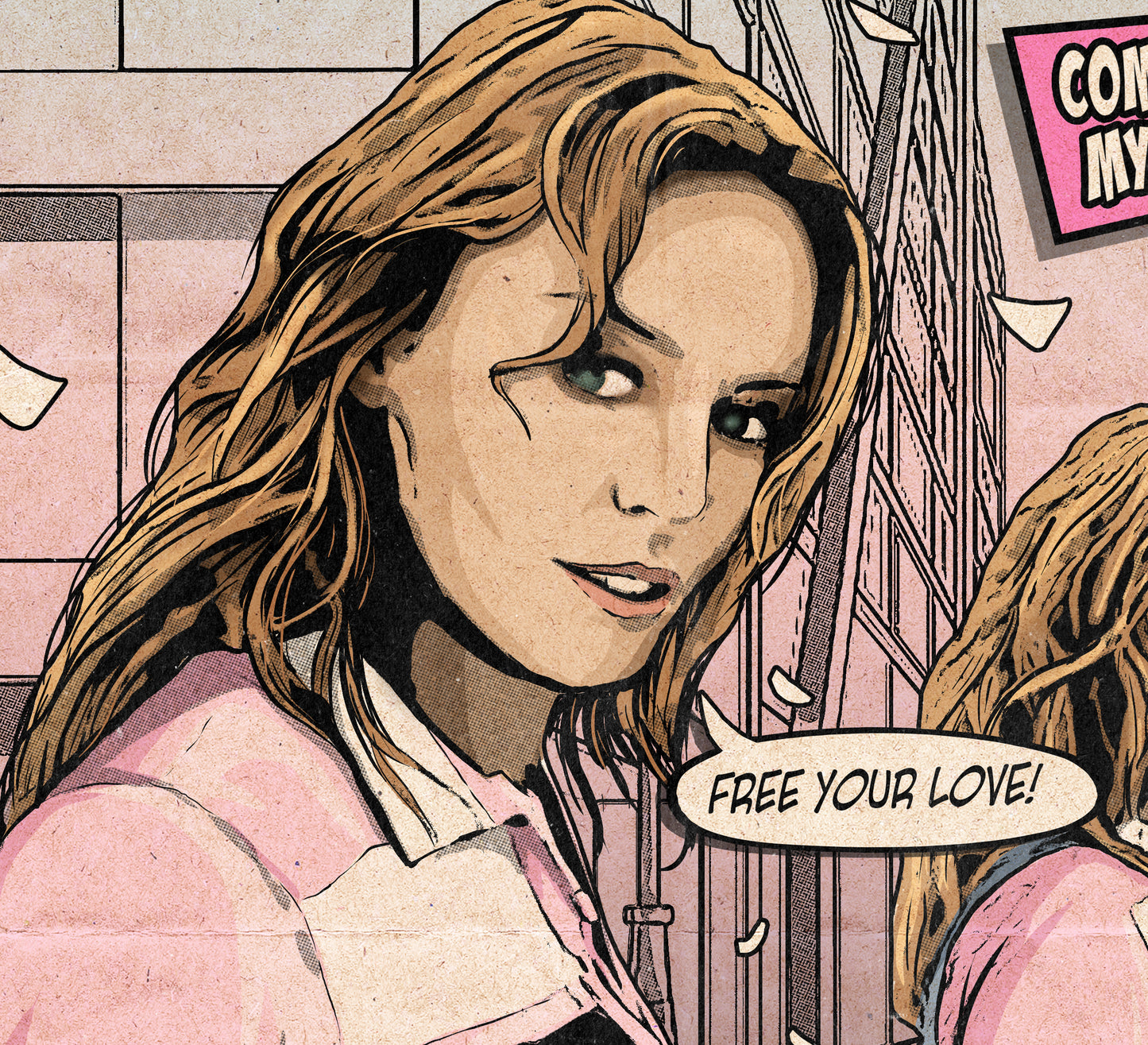 Kylie Minogue Print - Come Into My World Comic Cover Art