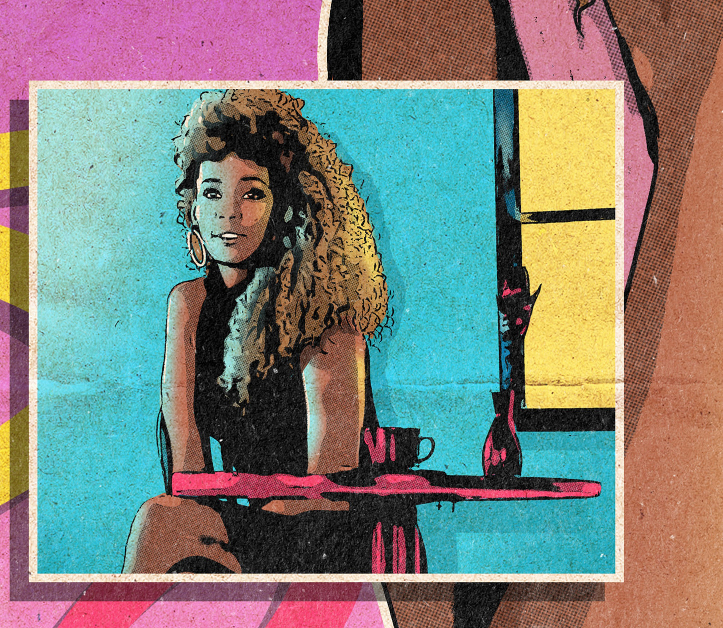 Whitney Houston Print - I Wanna Dance With Somebody Comic Cover Art