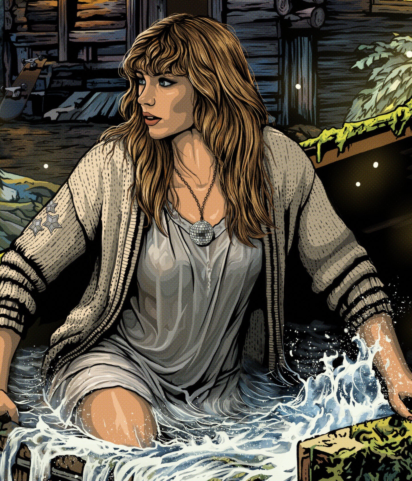 Taylor Swift Print - Folklore Comic Cover Art