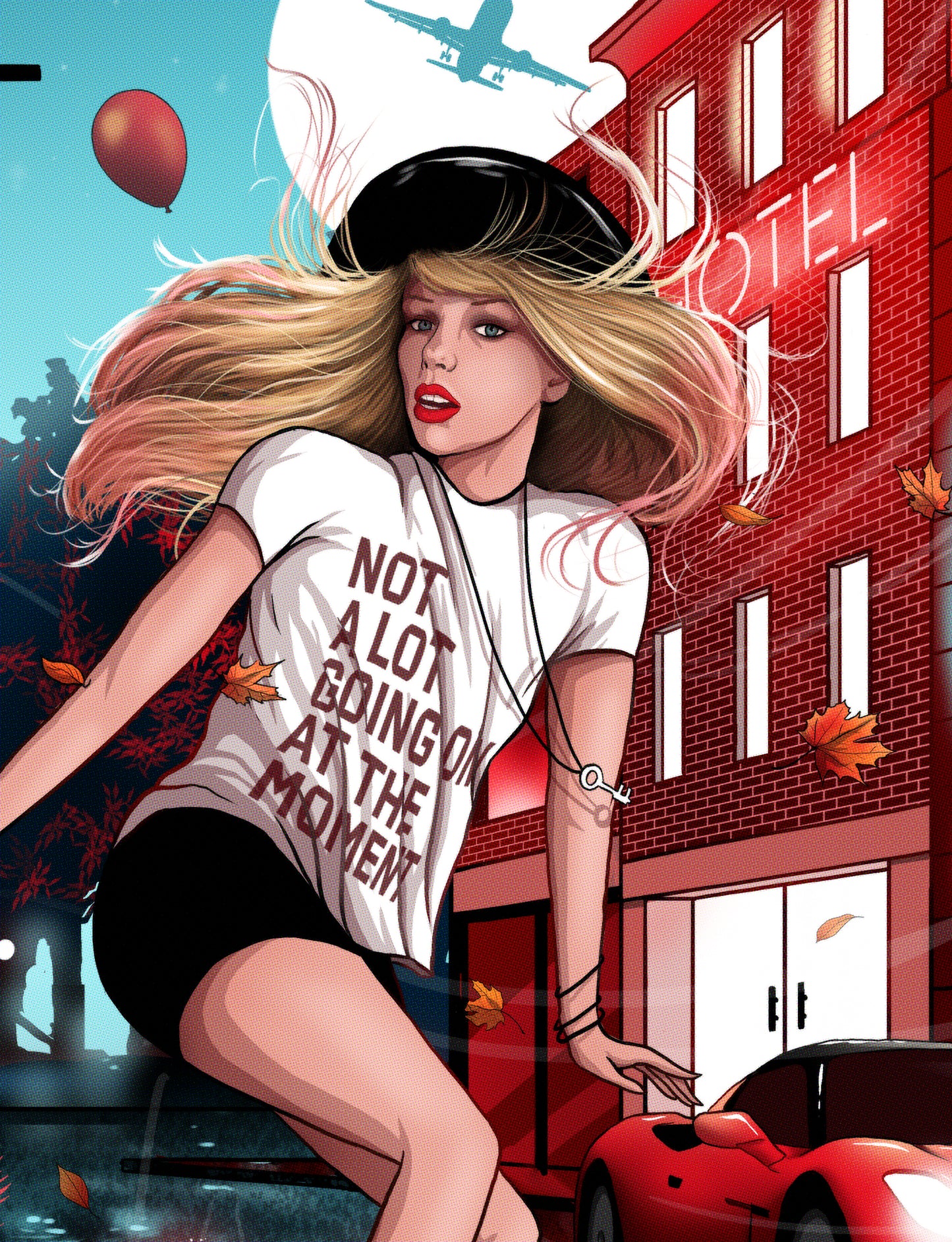 Taylor Swift Print - Red Comic Cover Art