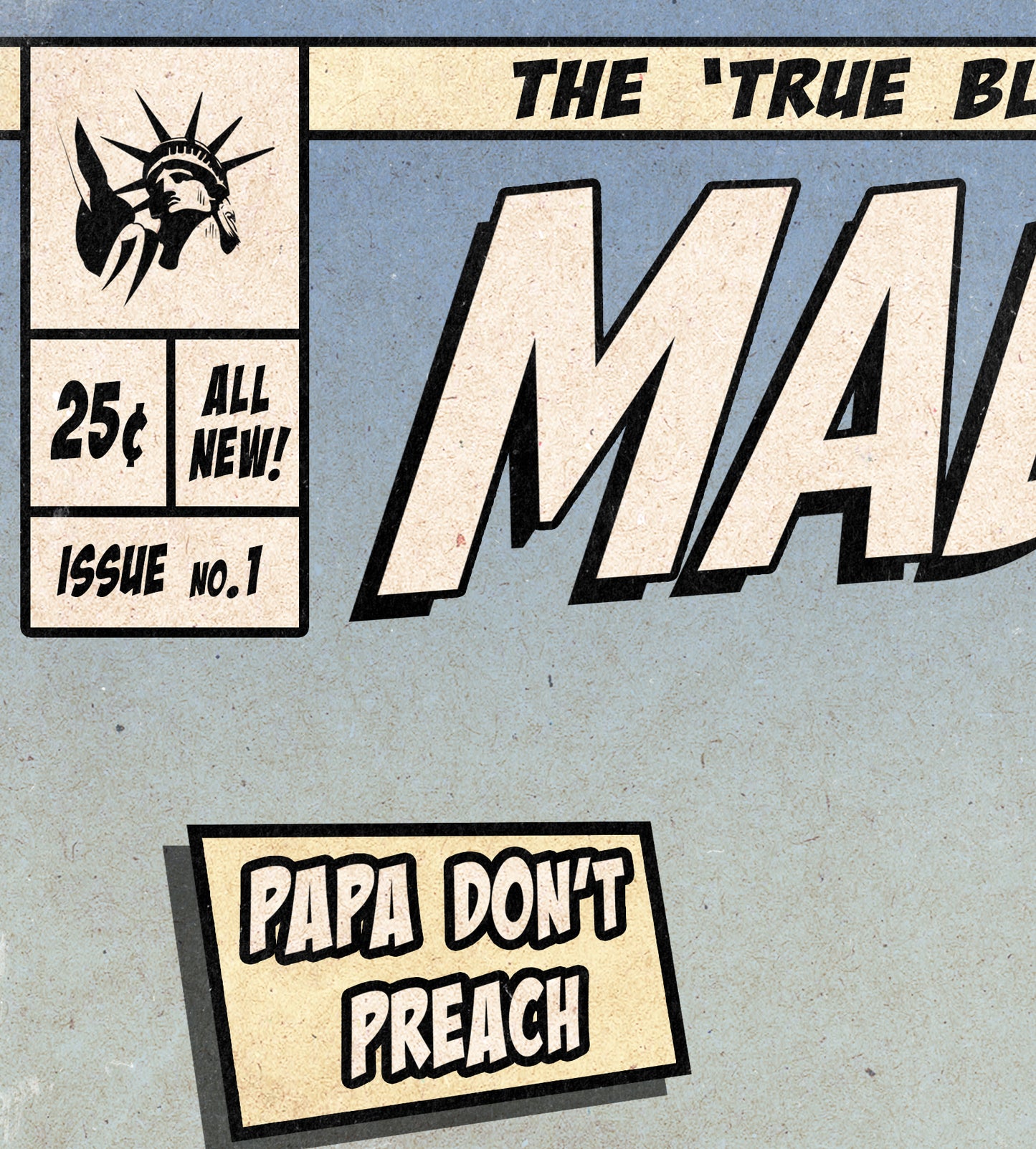 Madonna Print - Papa Don't Preach Comic Cover Art