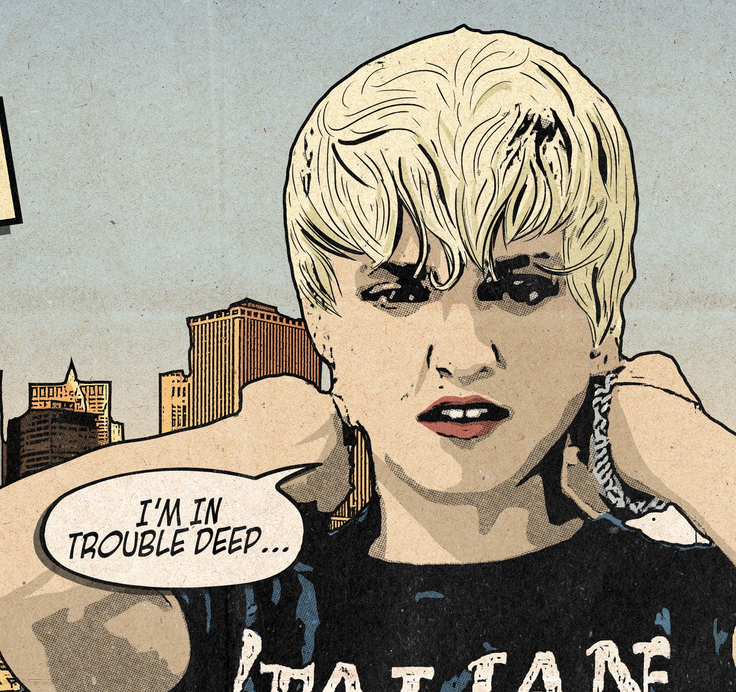 Madonna Print - Papa Don't Preach Comic Cover Art