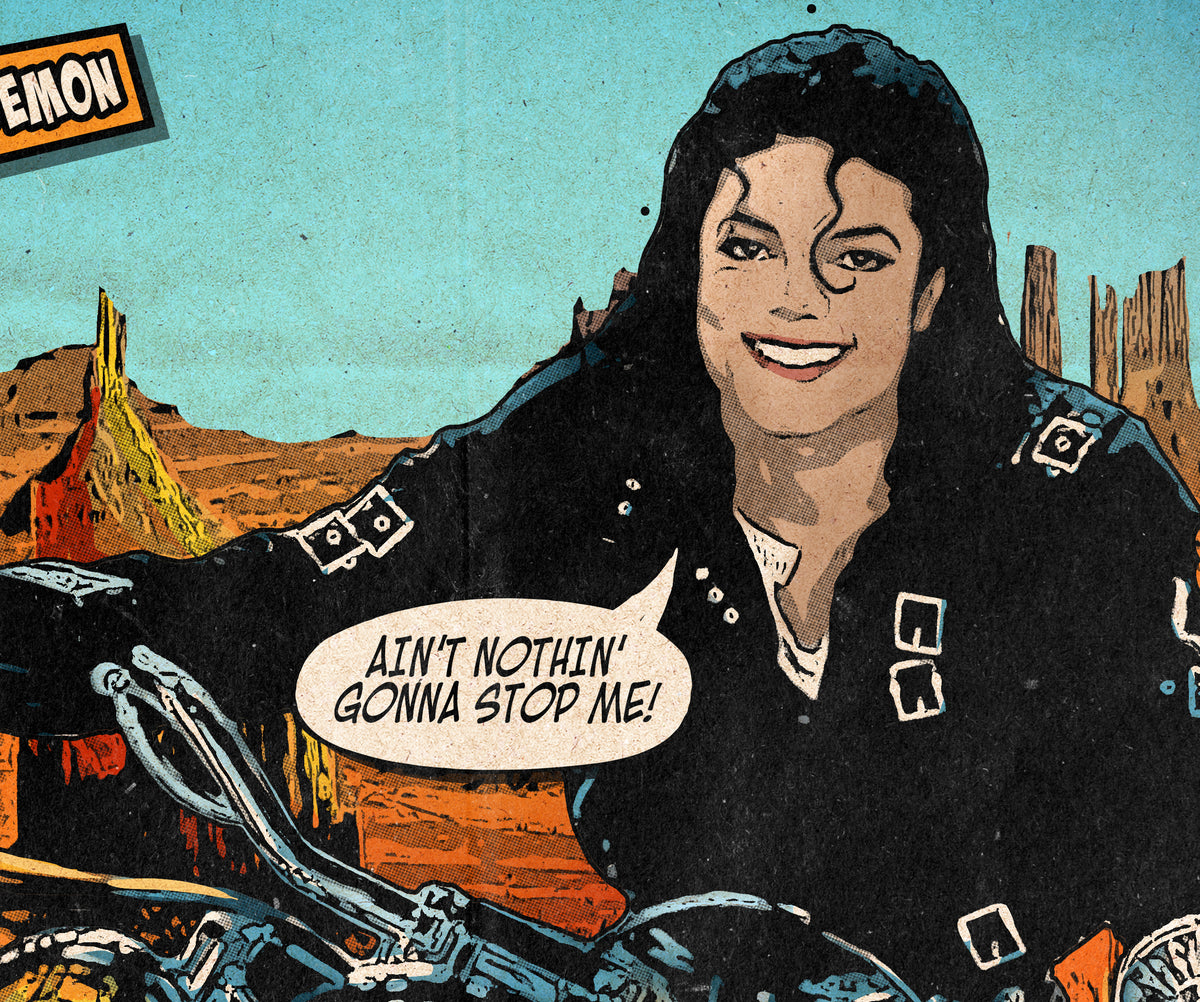 Michael Jackson Print - Speed Demon Comic Cover Art