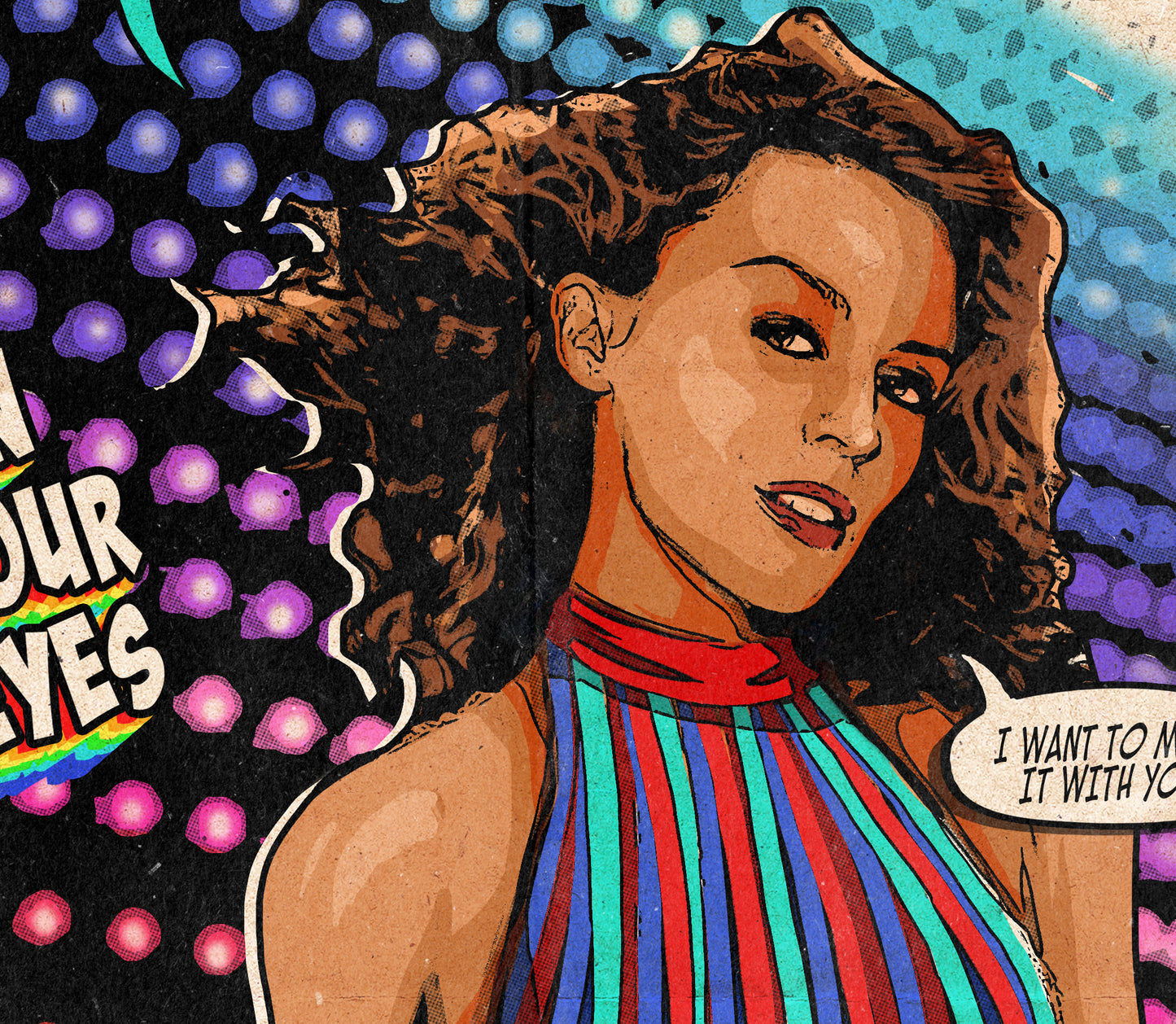 Kylie Minogue Print - In Your Eyes Comic Cover Art