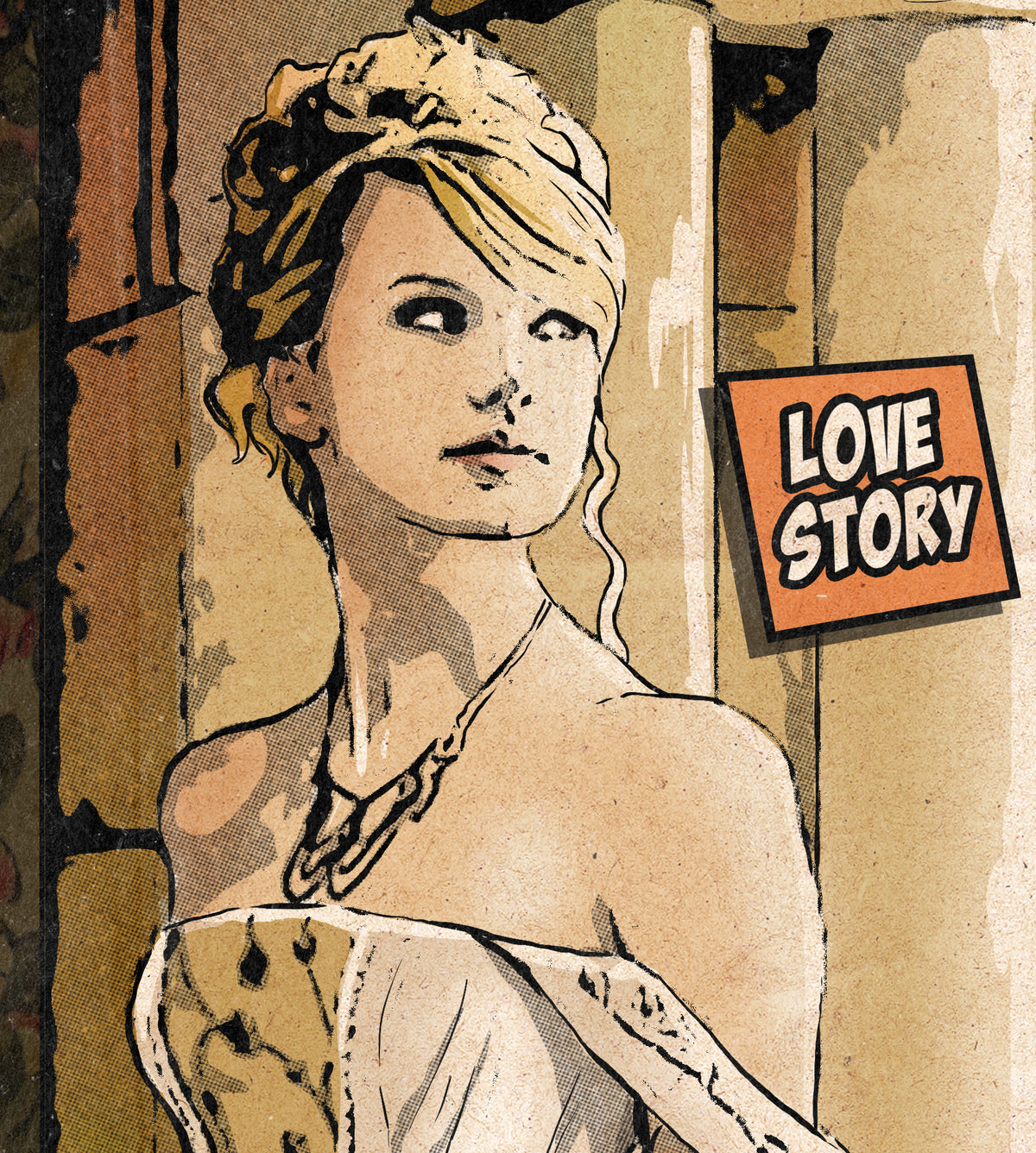 Taylor Swift Print - Love Story Comic Cover Art