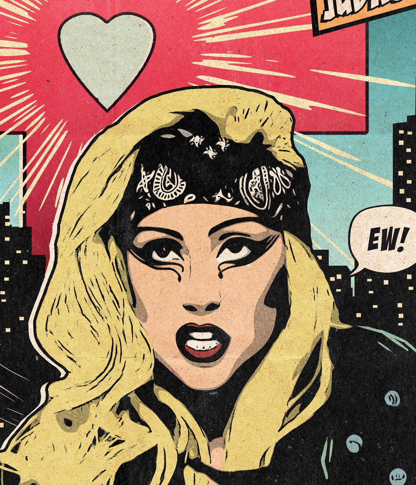 Lady Gaga Print - Judas Comic Cover Art
