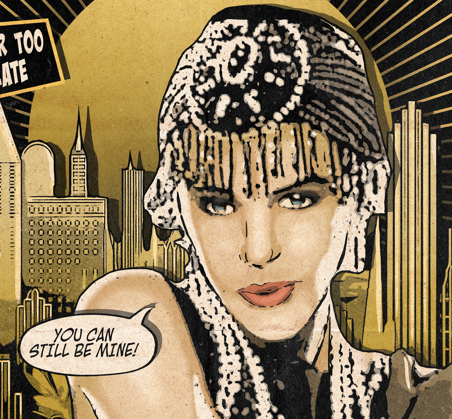 Kylie Minogue Print - Never Too Late Comic Cover Art