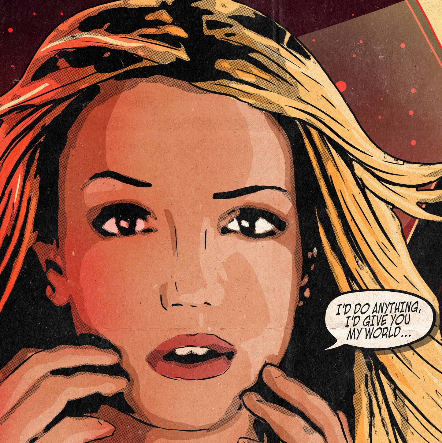 Britney Spears Print - Born To Make You Happy Comic Cover Art
