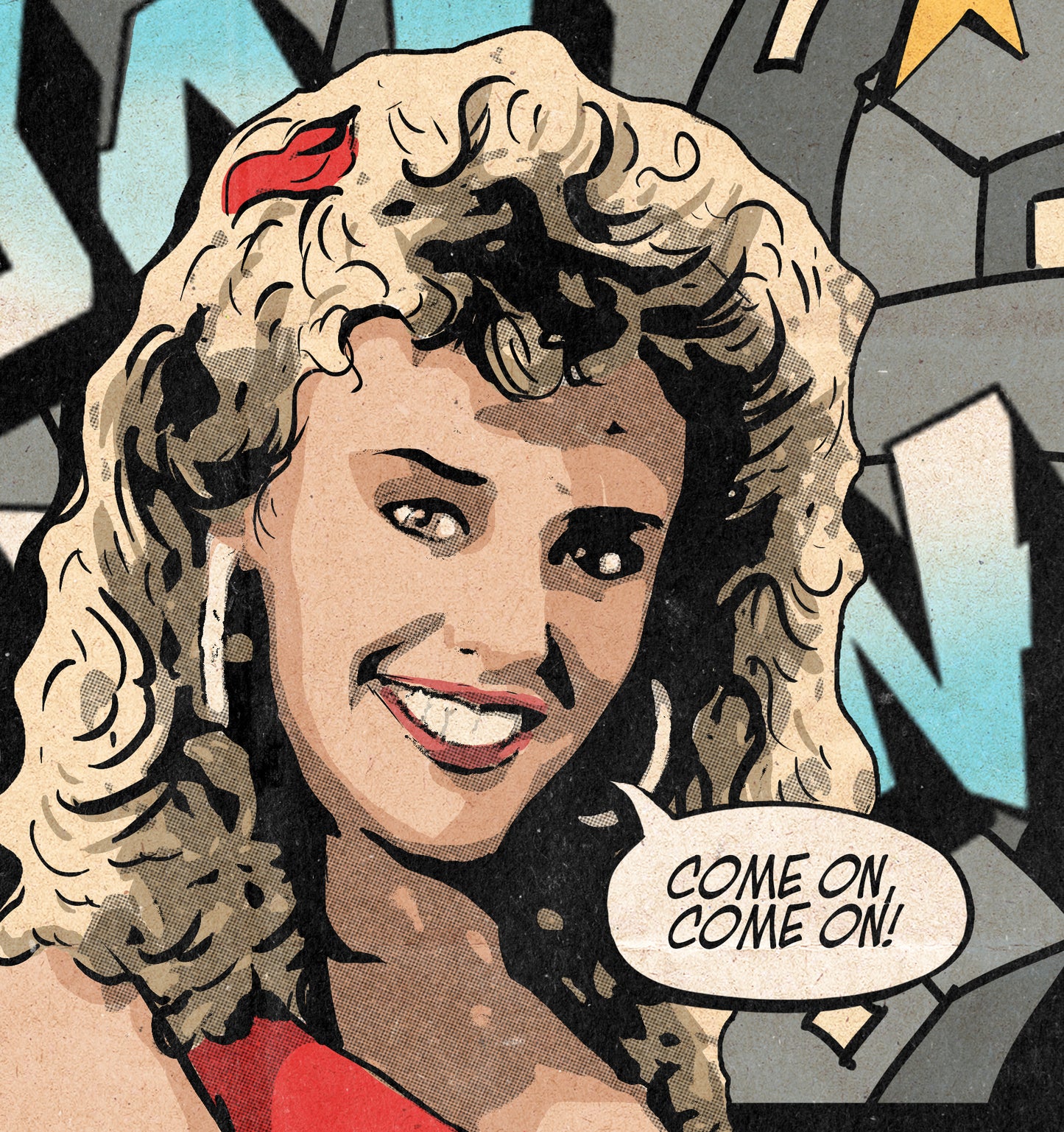 Kylie Minogue Print - The Locomotion Comic Cover Art