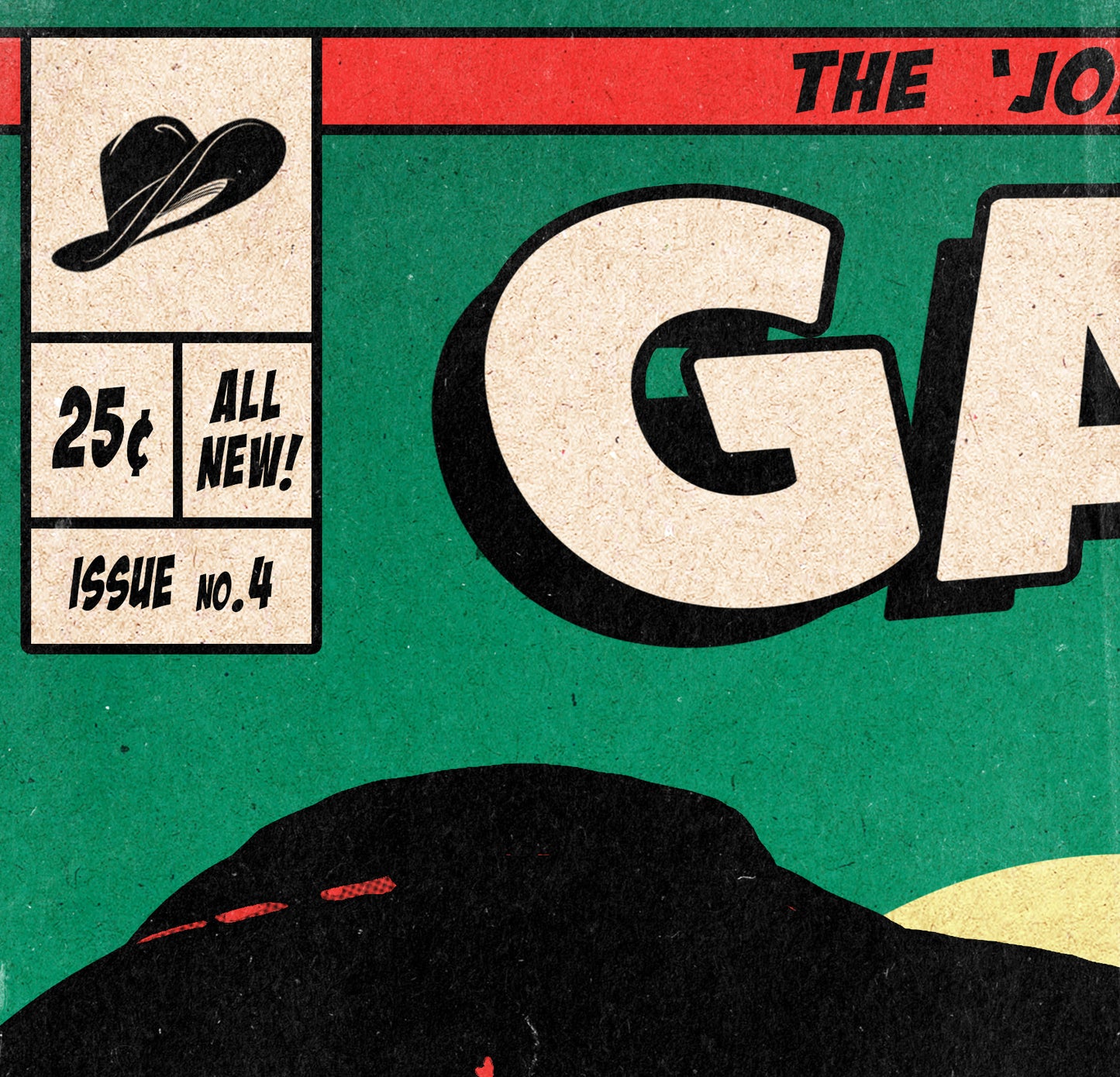 Lady Gaga Print - John Wayne Comic Cover Art