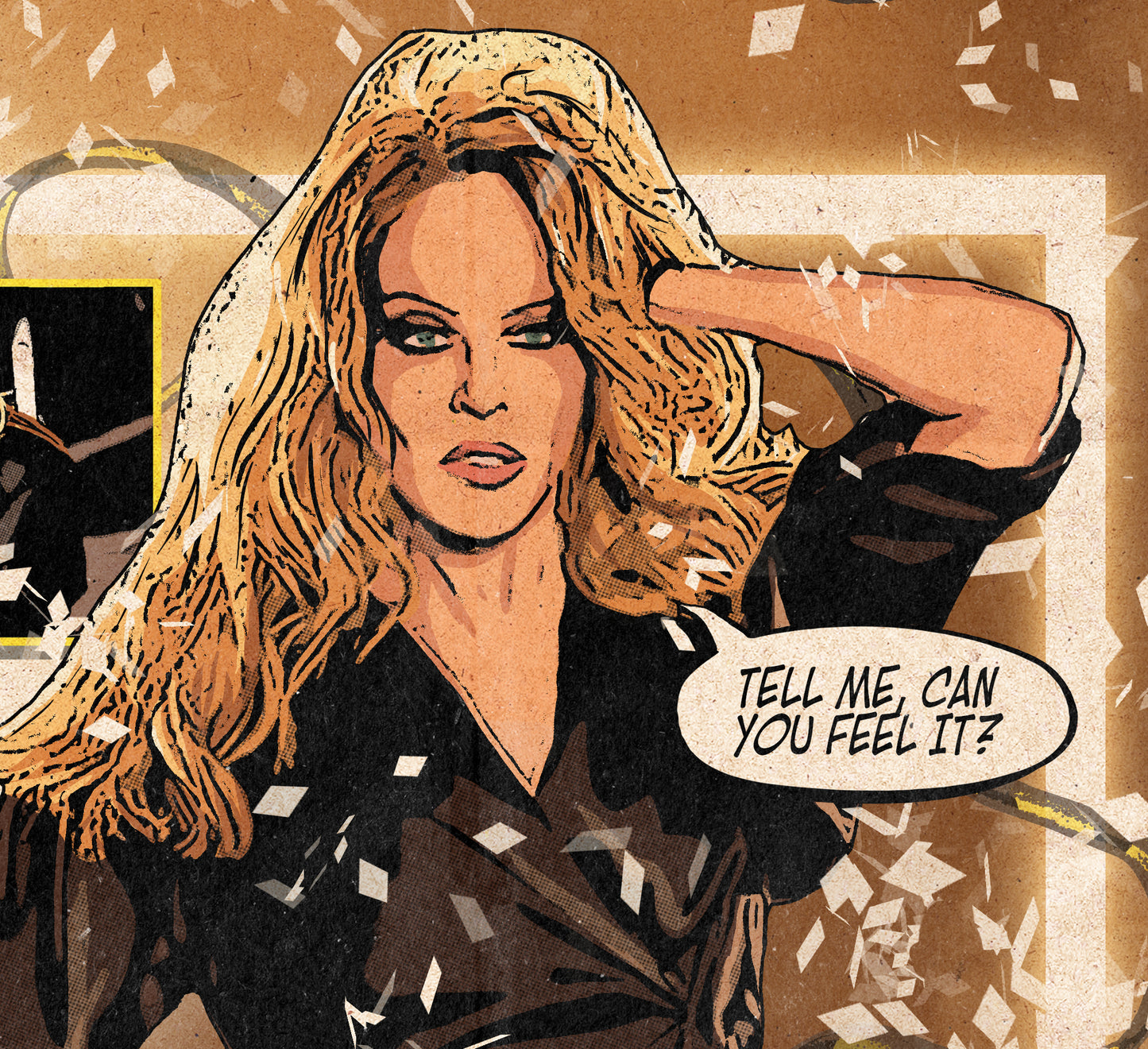 Kylie Minogue Print - Lights Camera Action Comic Cover Art