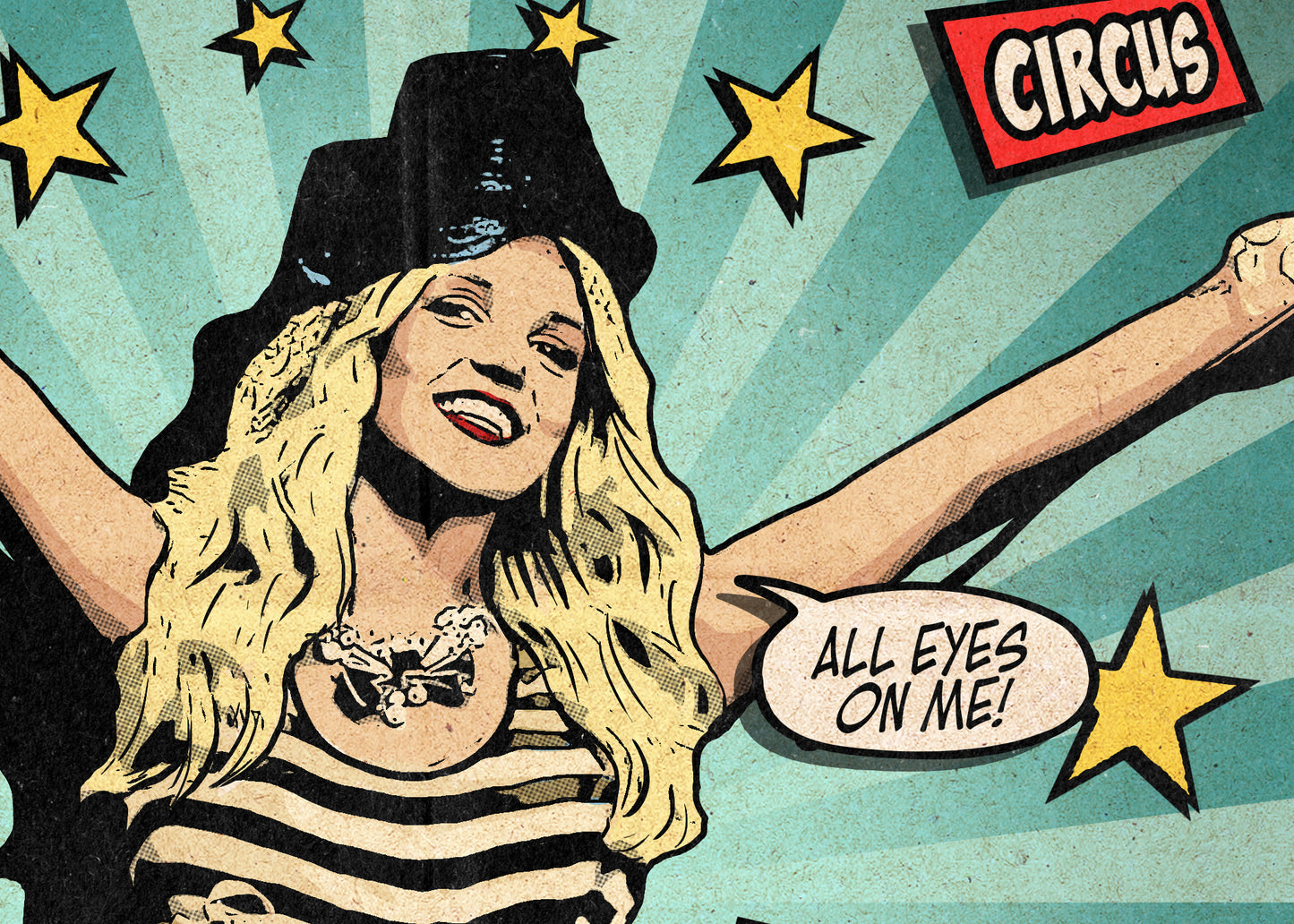 Britney Spears Print - Circus Comic Cover Art