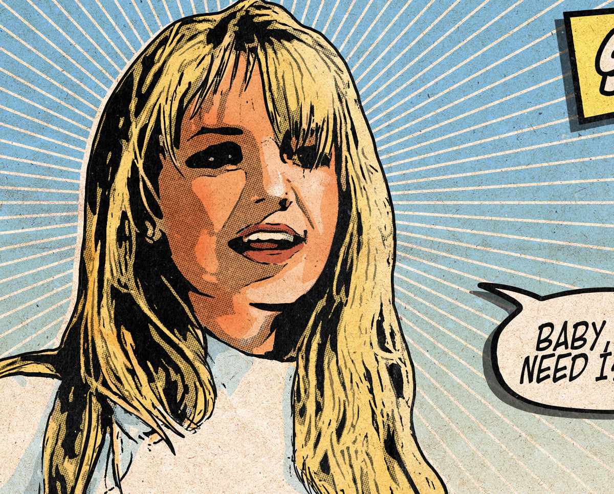 Britney Spears Print - Sometimes Comic Cover Art