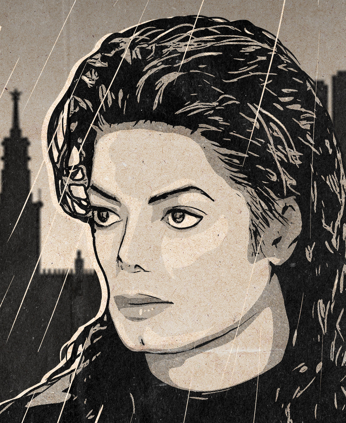 Michael Jackson Print - Stranger In Moscow Comic Cover Art
