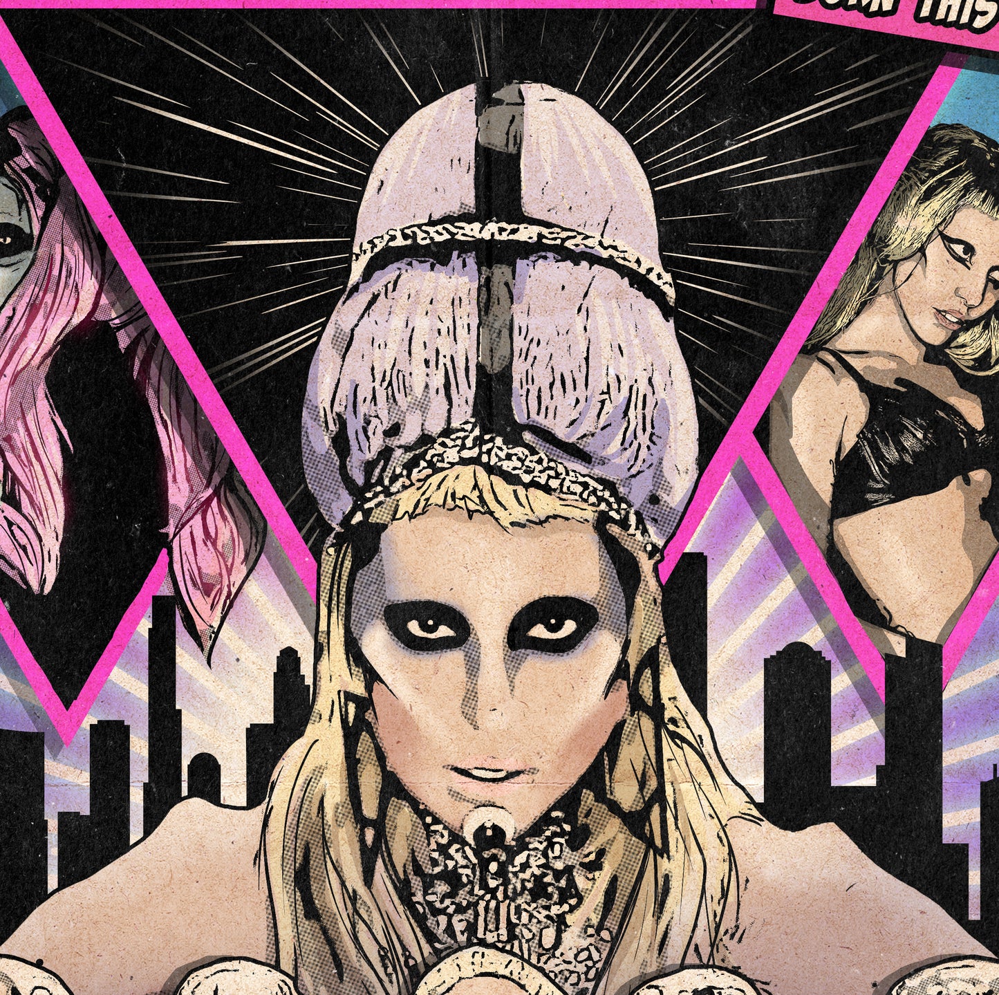 Lady Gaga Print - Born This Way Comic Cover Art