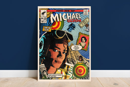 Michael Jackson Print - Leave Me Alone Comic Cover Art
