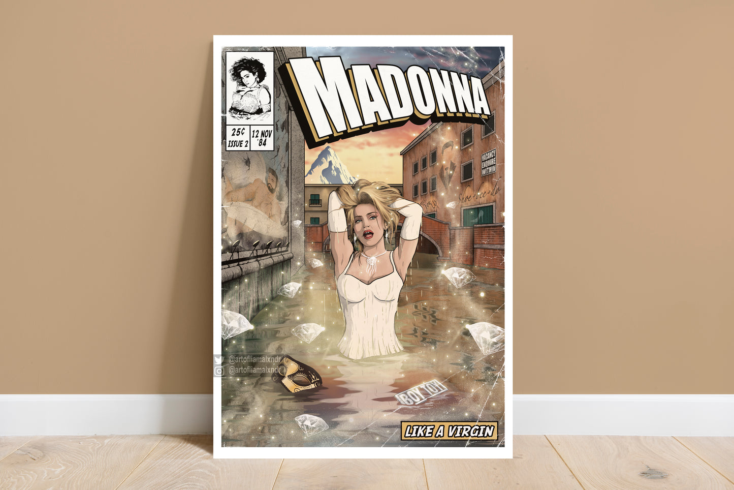 Madonna Print - Like A Virgin Comic Cover Art