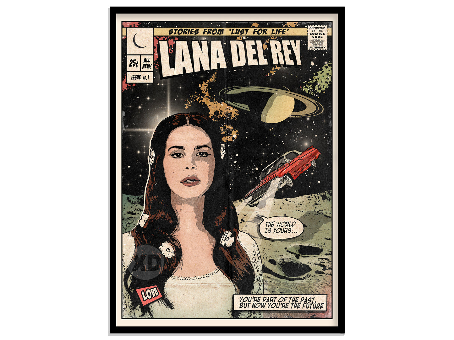 Lana Del Rey Print - Love Comic Cover Art