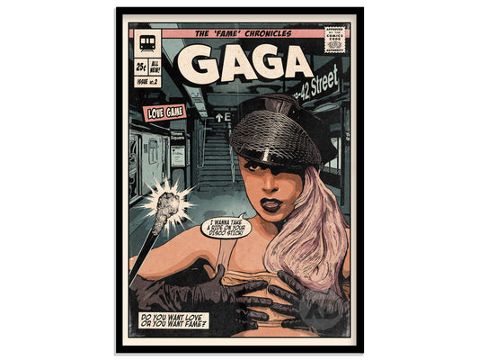 Lady Gaga Print - LoveGame Comic Cover Art