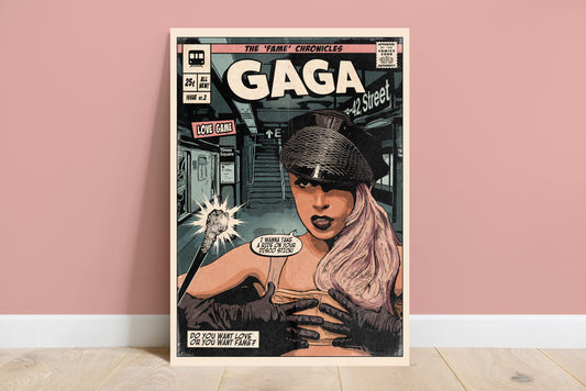 Lady Gaga Print - LoveGame Comic Cover Art