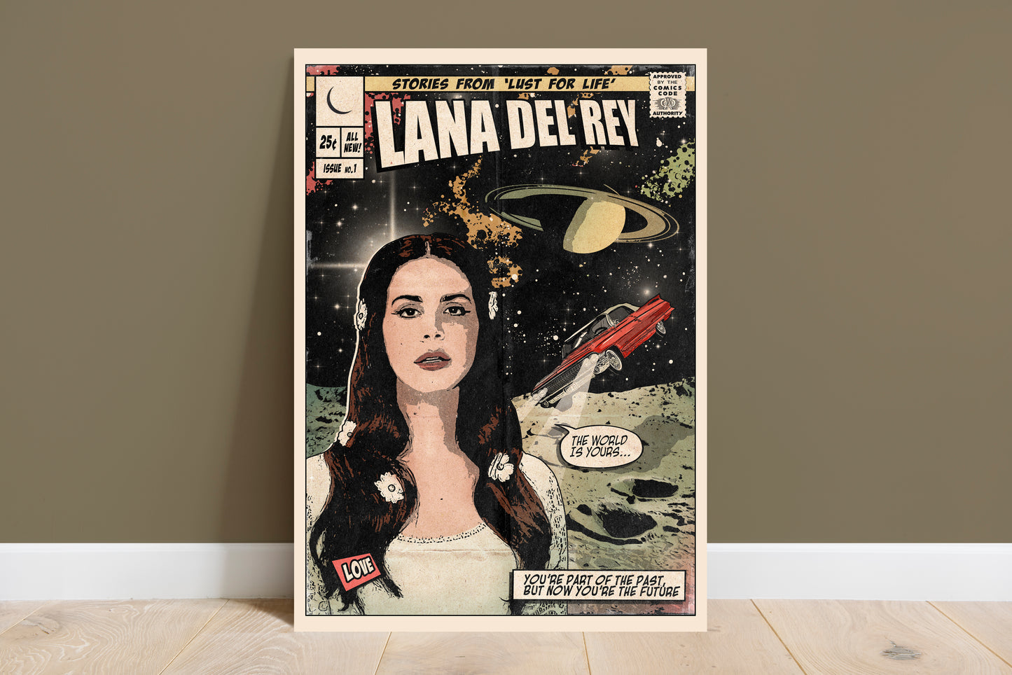 Lana Del Rey Print - Love Comic Cover Art