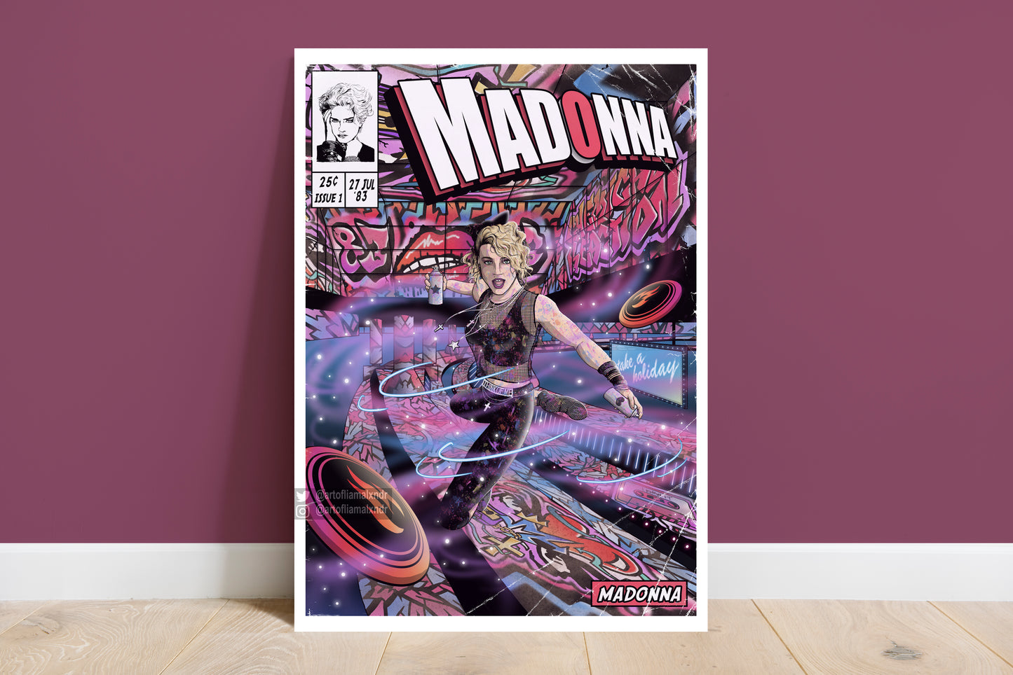 Madonna Print - The First Album Comic Cover Art