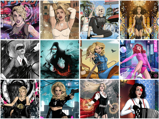 Madonna Album Collection - 14 Comic Cover Art Prints