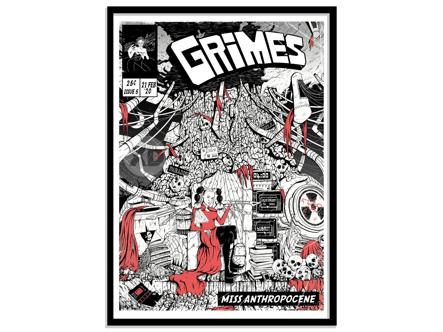 Grimes Print - Miss Anthropocene Comic Cover Art
