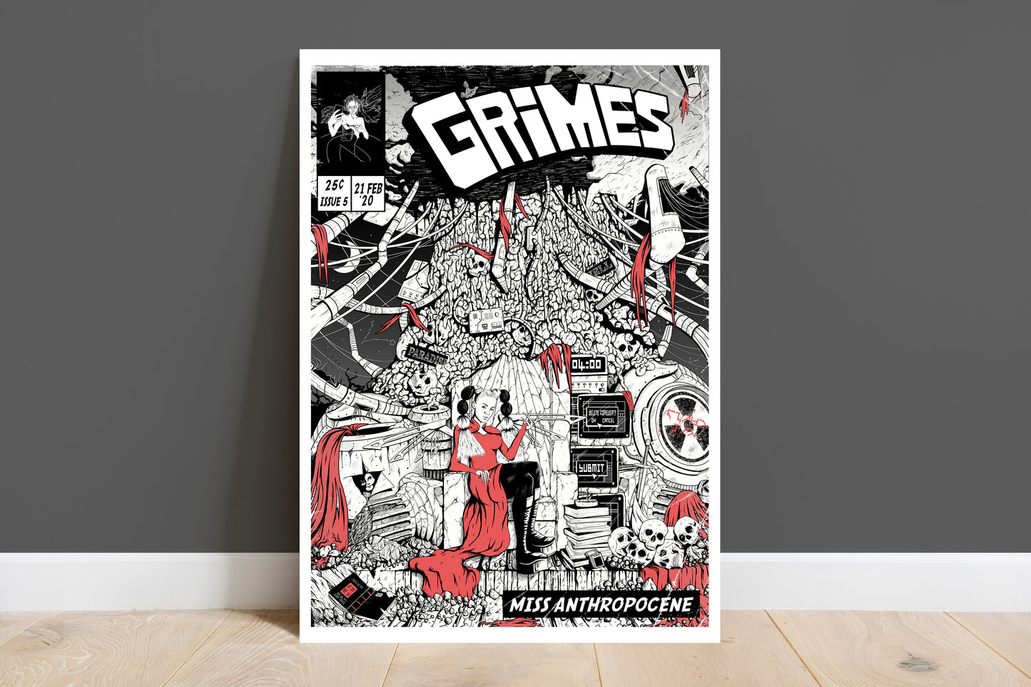 Grimes Print - Miss Anthropocene Comic Cover Art