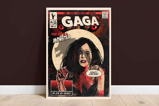 Lady Gaga Print - Monster Comic Cover Art