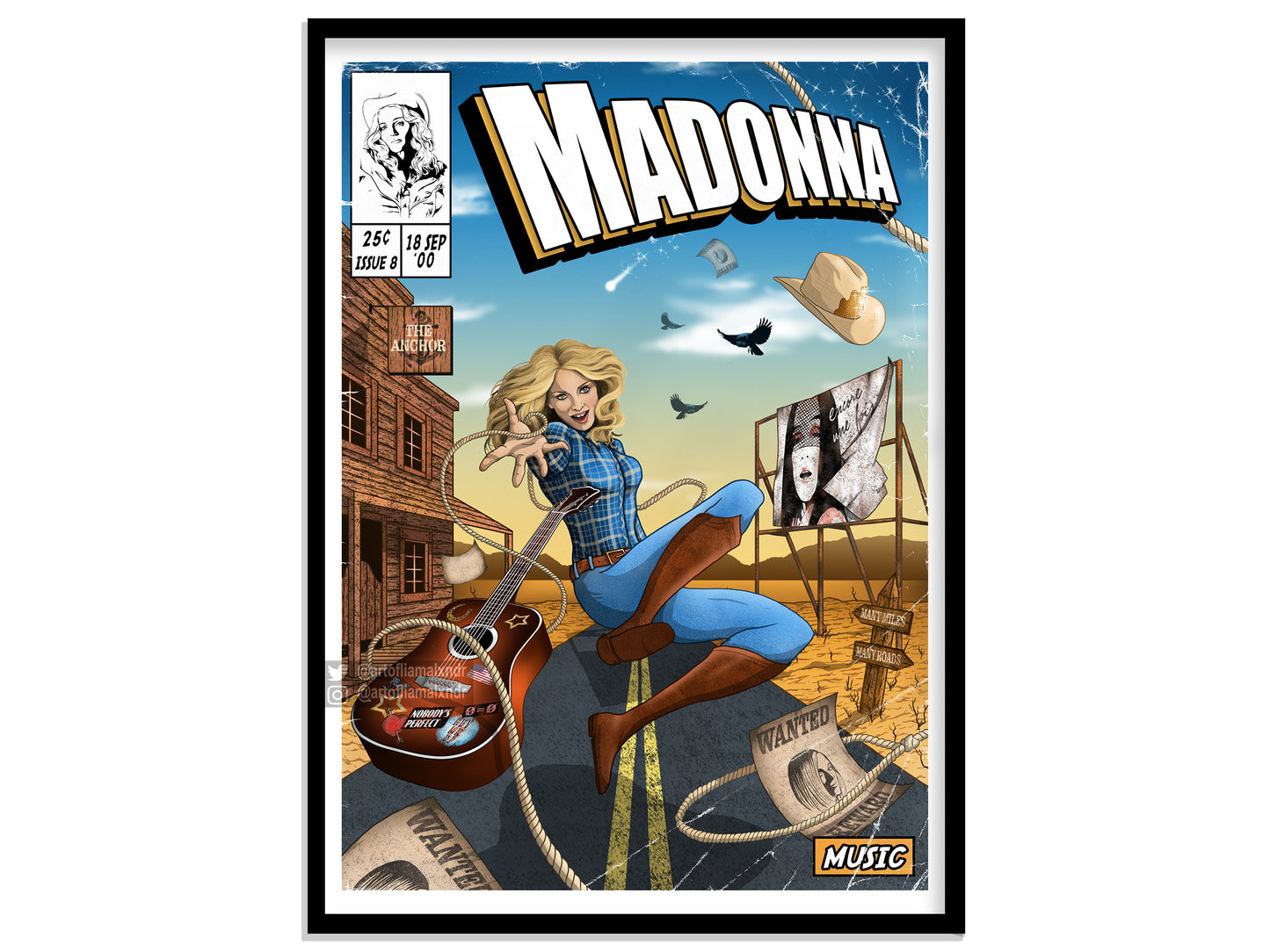 Madonna Print - Music Comic Cover Art