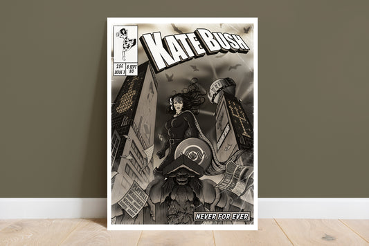 Kate Bush Print - Never For Ever Comic Cover Art