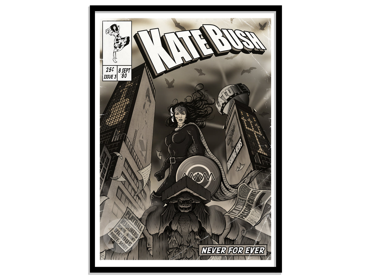 Kate Bush Print - Never For Ever Comic Cover Art