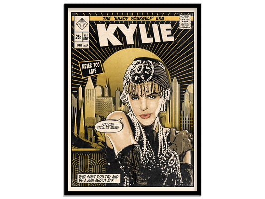 Kylie Minogue Print - Never Too Late Comic Cover Art
