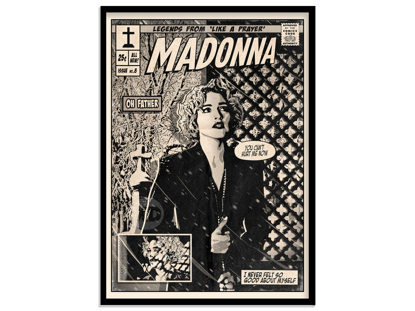 Madonna Print - Oh Father Comic Cover Art