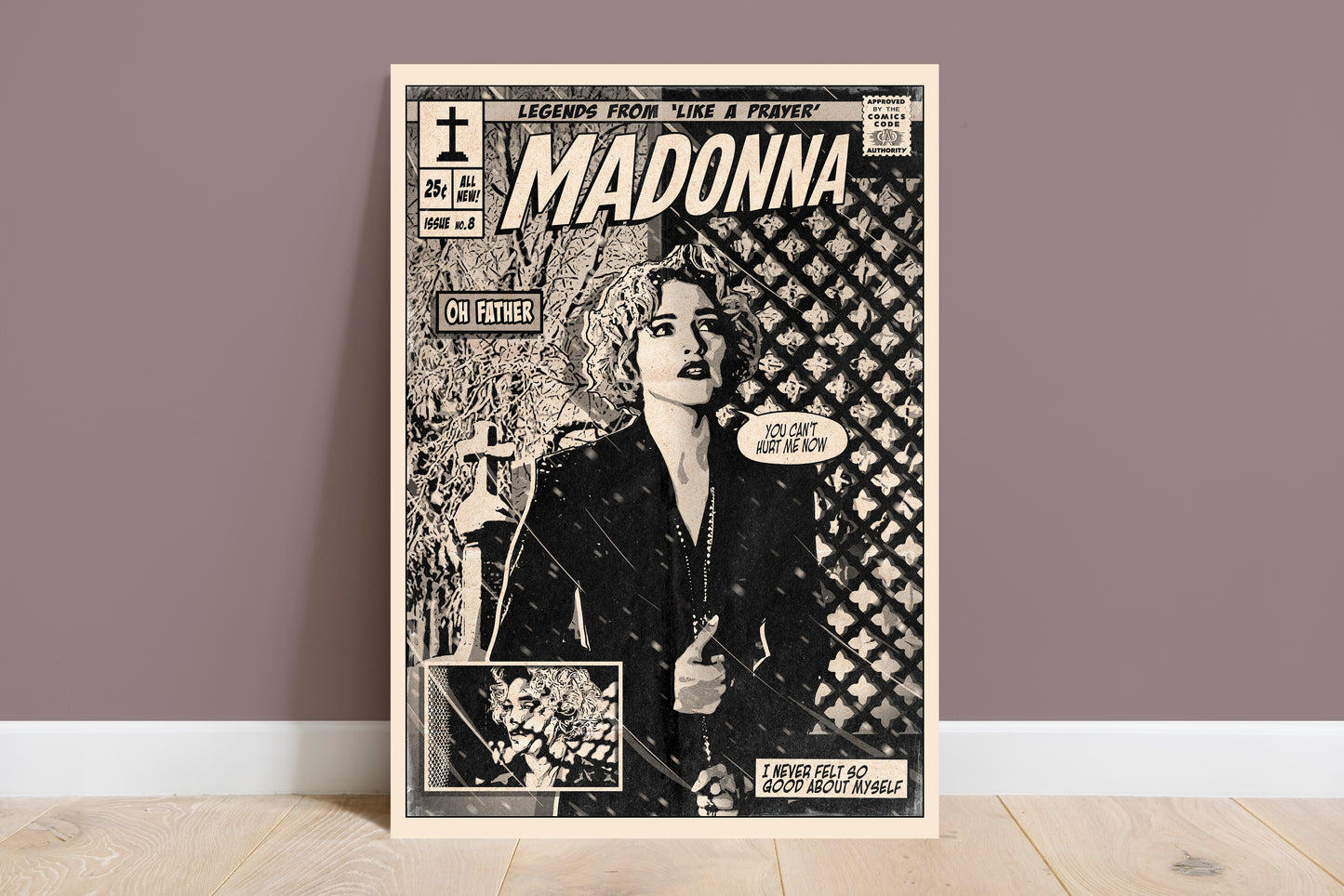 Madonna Print - Oh Father Comic Cover Art