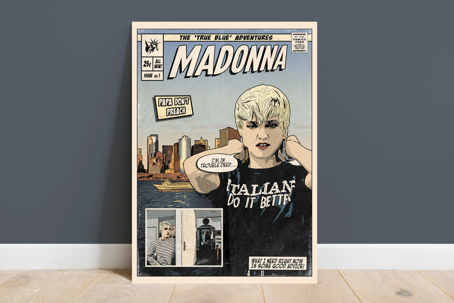 Madonna Print - Papa Don't Preach Comic Cover Art