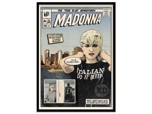 Madonna Print - Papa Don't Preach Comic Cover Art