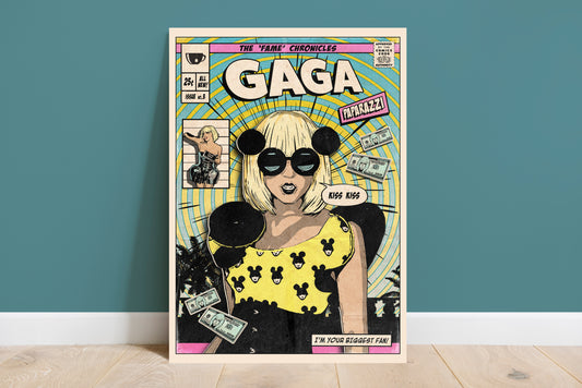 Lady Gaga Print - Paparazzi Comic Cover Art