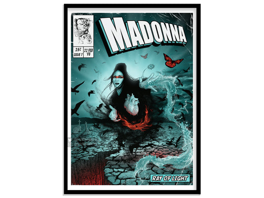 Madonna Print - Ray Of Light Comic Cover Art