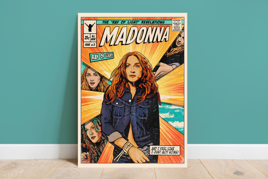 Madonna Print - Ray Of Light Single Comic Cover Art