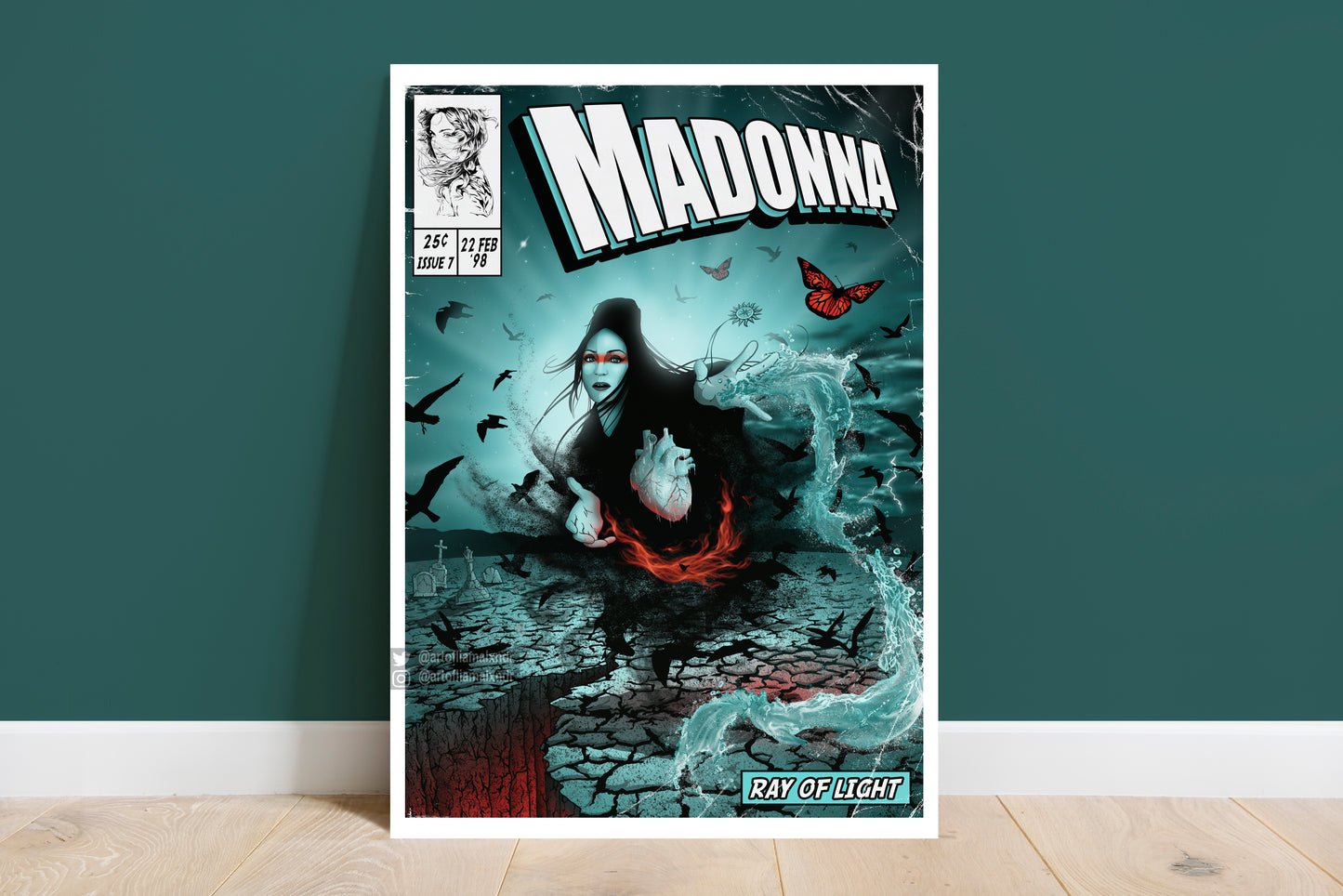 Madonna Print - Ray Of Light Comic Cover Art