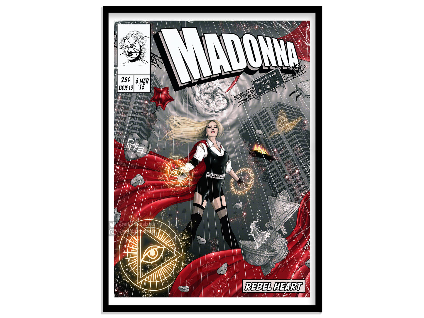 Madonna Print - Rebel Heart Comic Cover Art