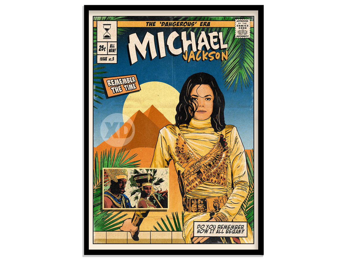 Michael Jackson Print - Remember The Time Comic Cover Art
