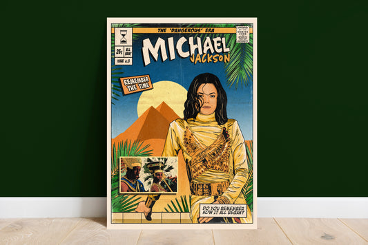 Michael Jackson Print - Remember The Time Comic Cover Art