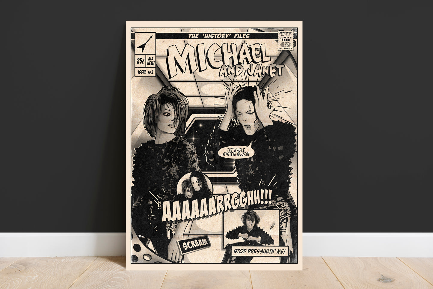 Michael Jackson Singles Collection - 8 Comic Cover Art Prints